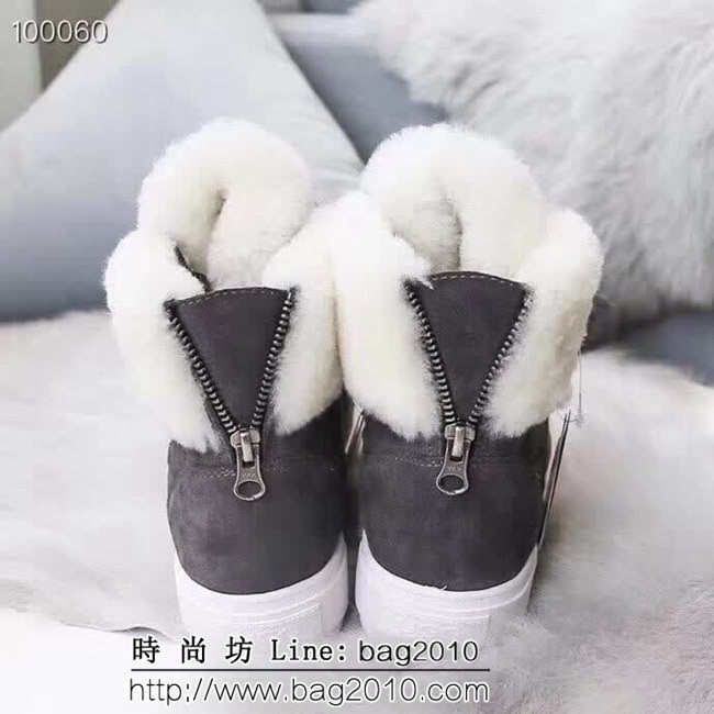 UGG 2018最受歡迎 內增高墊腳 鞋口羊毛外翻 羊毛靴 QZS2626